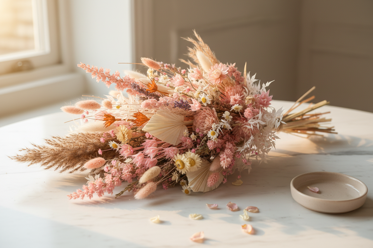 Pastel Dried Flower Trio